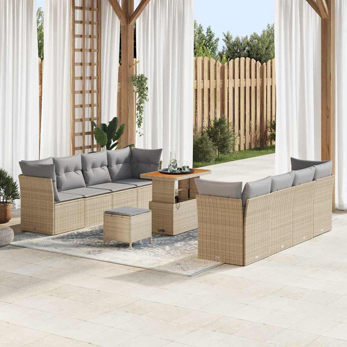 Set de canapele pentru grădină 11 pcs Bej poliratan - WALTI WALTI