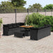 Set de canapele pentru grădină 11 pcs Negru poliratan - WALTI WALTI
