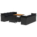 Set de canapele pentru grădină 11 pcs Negru poliratan - WALTI WALTI