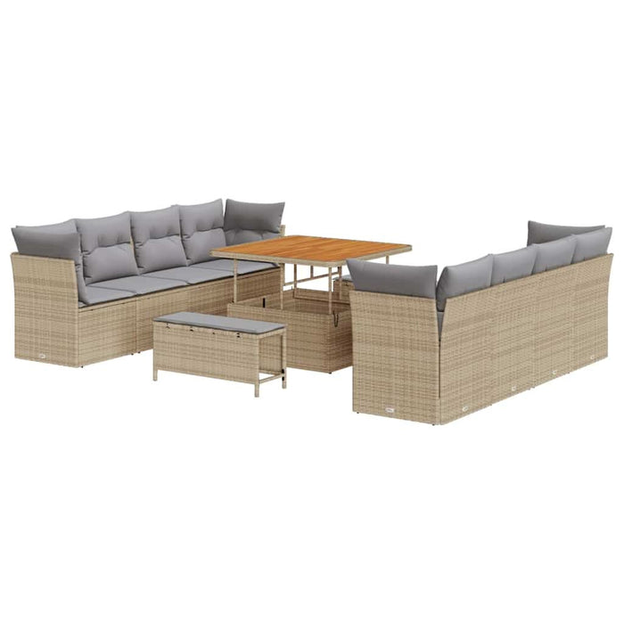 Set de canapele pentru grădină 11 pcs Bej poliratan - WALTI WALTI