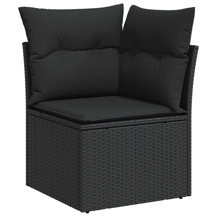 Set de canapele pentru grădină 9 pcs Negru poliratan - WALTI WALTI
