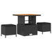 Set de canapele pentru grădină 9 pcs Negru poliratan - WALTI WALTI