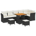 Set de canapele pentru grădină 9 pcs Negru poliratan - WALTI WALTI