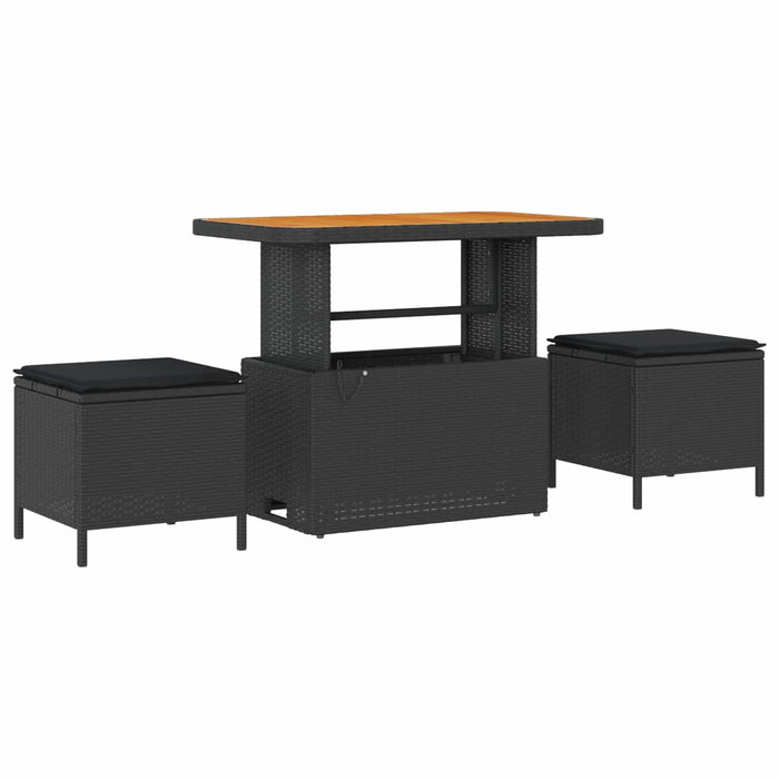 Set de canapele pentru grădină 9 pcs Negru poliratan - WALTI WALTI