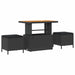 Set de canapele pentru grădină 9 pcs Negru poliratan - WALTI WALTI