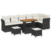 Set de canapele pentru grădină 9 pcs Negru poliratan - WALTI WALTI