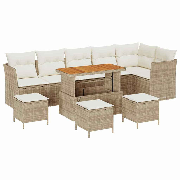 Set de canapele pentru grădină 10 pcs Bej poliratan - WALTI WALTI