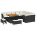 Set de canapele pentru grădină 12 pcs Negru poliratan - WALTI WALTI