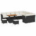 Set de canapele pentru grădină 12 pcs Negru poliratan - WALTI WALTI