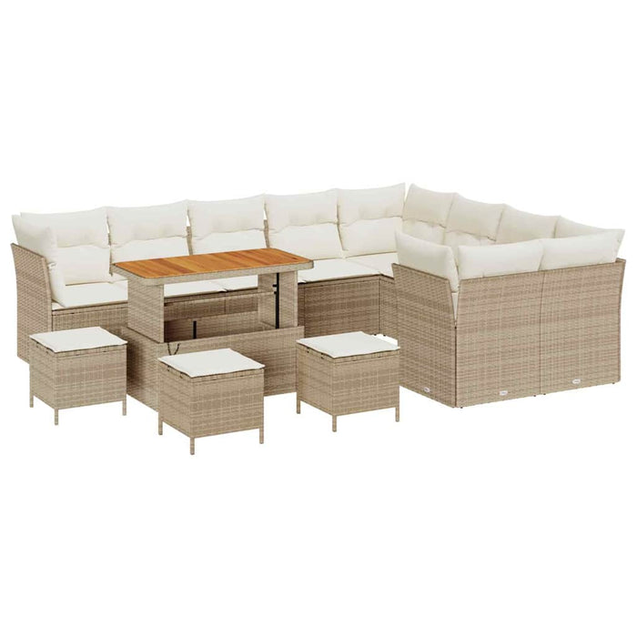 Set de canapele pentru grădină 13 pcs Bej poliratan - WALTI WALTI