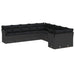 Set de canapele pentru grădină 13 pcs Negru poliratan - WALTI WALTI