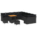 Set de canapele pentru grădină 13 pcs Negru poliratan - WALTI WALTI
