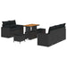 Set de canapele pentru grădină 8 pcs Negru poliratan - WALTI WALTI