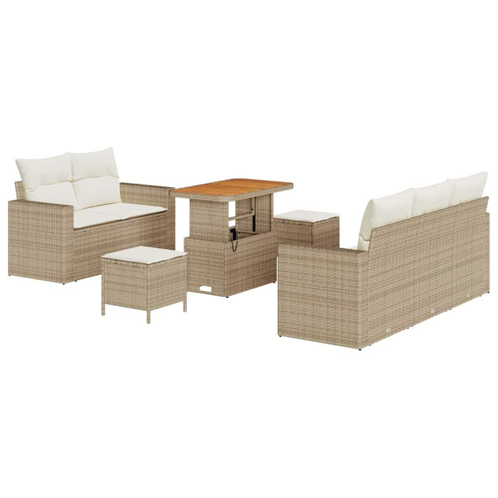Set de canapele pentru grădină 8 pcs Bej poliratan - WALTI WALTI