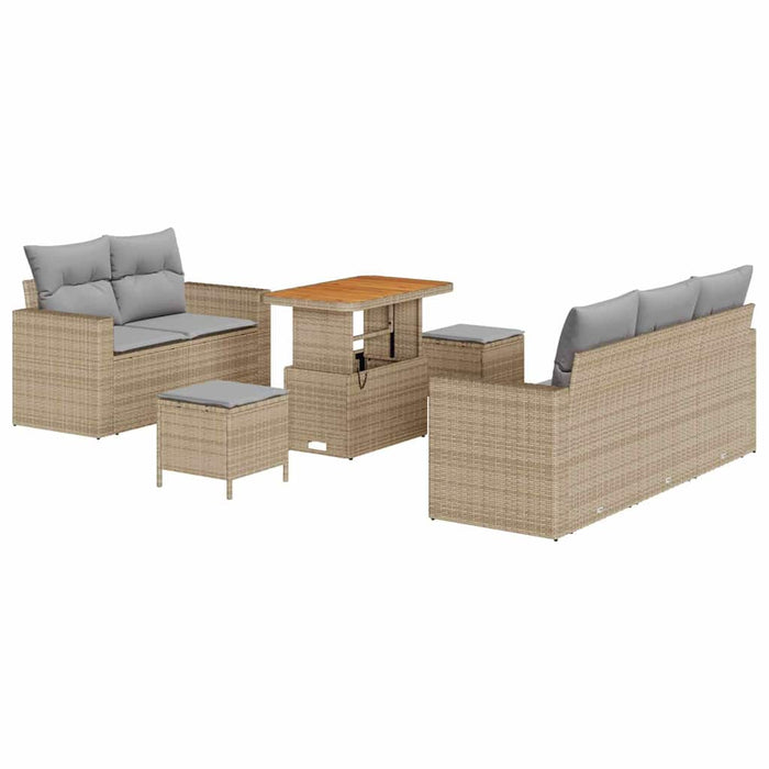 Set de canapele pentru grădină 8 pcs Bej poliratan - WALTI WALTI