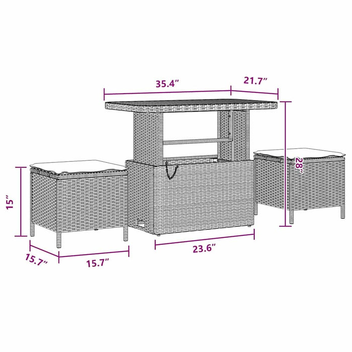 Set de canapele pentru grădină 9 pcs Negru poliratan - WALTI WALTI