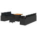 Set de canapele pentru grădină 10 pcs Negru poliratan - WALTI WALTI