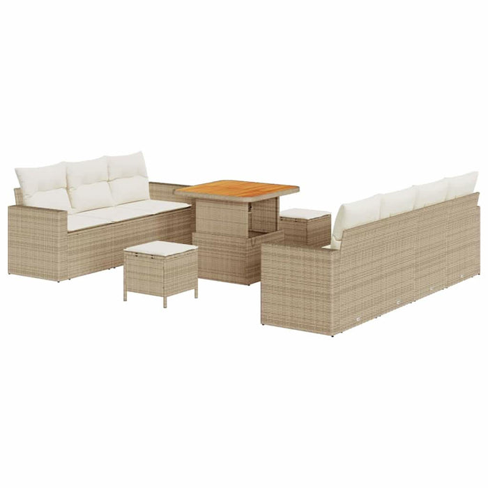 Set de canapele pentru grădină 10 pcs Bej poliratan - WALTI WALTI