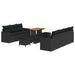 Set de canapele pentru grădină 10 pcs Negru poliratan - WALTI WALTI