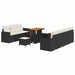 Set de canapele pentru grădină 10 pcs Negru poliratan - WALTI WALTI