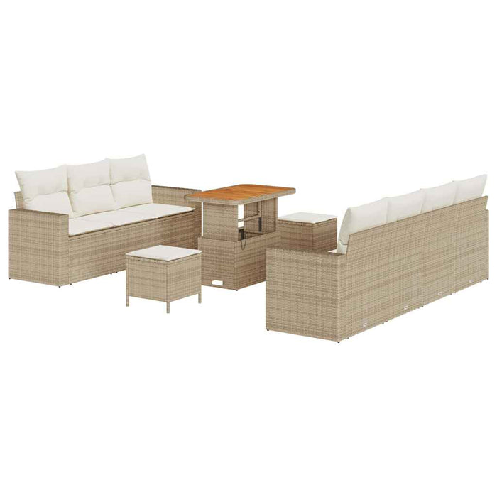 Set de canapele pentru grădină 10 pcs Bej poliratan - WALTI WALTI