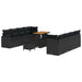 Set de canapele pentru grădină 11 pcs Negru poliratan - WALTI WALTI