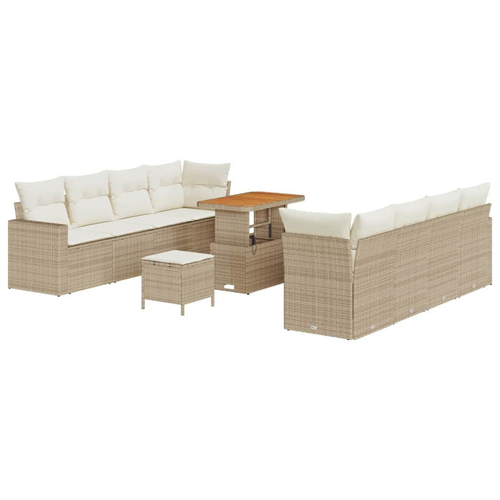 Set de canapele pentru grădină 11 pcs Bej poliratan - WALTI WALTI