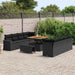 Set de canapele pentru grădină 11 pcs Negru poliratan - WALTI WALTI