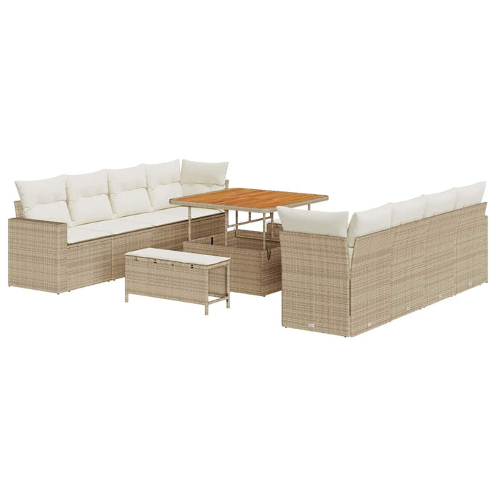 Set de canapele pentru grădină 11 pcs Bej poliratan - WALTI WALTI