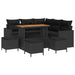 Set de canapele pentru grădină 9 pcs Negru poliratan - WALTI WALTI