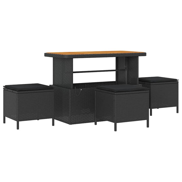 Set de canapele pentru grădină 9 pcs Negru poliratan - WALTI WALTI