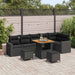 Set de canapele pentru grădină 9 pcs Negru poliratan - WALTI WALTI