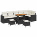 Set de canapele pentru grădină 9 pcs Negru poliratan - WALTI WALTI