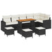 Set de canapele pentru grădină 10 pcs Negru poliratan - WALTI WALTI