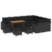 Set de canapele pentru grădină 13 pcs Negru poliratan - WALTI WALTI