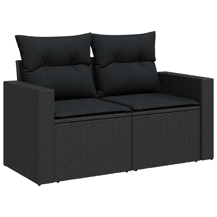 Set de canapele pentru grădină 13 pcs Negru poliratan - WALTI WALTI