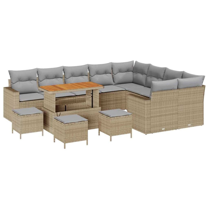 Set de canapele pentru grădină 13 pcs Bej poliratan - WALTI WALTI