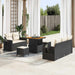 Set de canapele pentru grădină 8 pcs Negru poliratan - WALTI WALTI