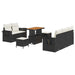 Set de canapele pentru grădină 8 pcs Negru poliratan - WALTI WALTI