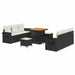 Set de canapele pentru grădină 9 pcs Negru poliratan - WALTI WALTI