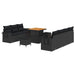 Set de canapele pentru grădină 10 pcs Negru poliratan - WALTI WALTI
