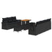 Set de canapele pentru grădină 10 pcs Negru poliratan - WALTI WALTI