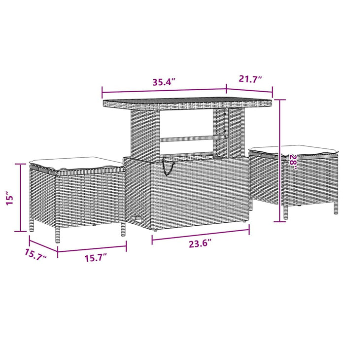 Set de canapele pentru grădină 10 pcs Negru poliratan - WALTI WALTI