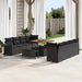 Set de canapele pentru grădină 11 pcs Negru Rattan poli - WALTI WALTI