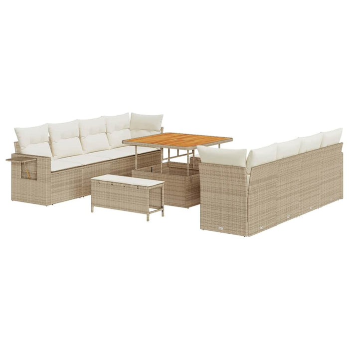 Set de canapele pentru grădină 11 pcs Bej Rattan poli - WALTI WALTI