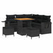 Set de canapele pentru grădină 8 pcs Negru poliratan - WALTI WALTI