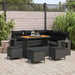 Set de canapele pentru grădină 9 pcs Negru poliratan - WALTI WALTI