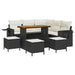 Set de canapele pentru grădină 9 pcs Negru poliratan - WALTI WALTI