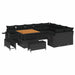 Set de canapele pentru grădină 12 pcs Negru poliratan - WALTI WALTI