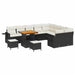 Set de canapele pentru grădină 12 pcs Negru poliratan - WALTI WALTI
